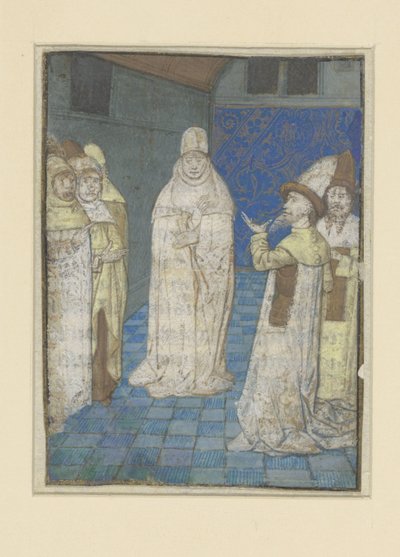 Boccacio bir tartışmada aracılık ediyor Soylu erkeklerin ve kadınların kaderi (dizi başlığı) by Anonymous