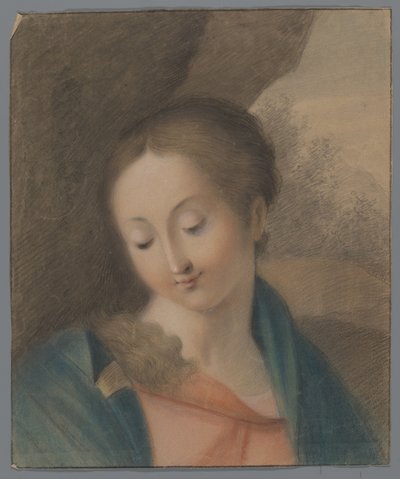 Mary büstü aşağı bakıyor by Anonymous