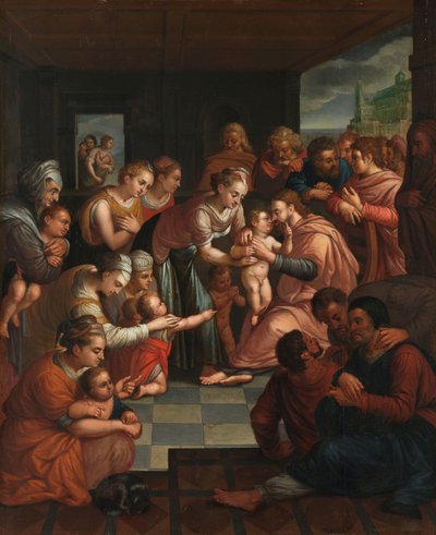Çocukları Kutsayan Mesih by Anonymous