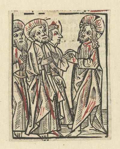 Üç öğrencisi olan İsa by Anonymous