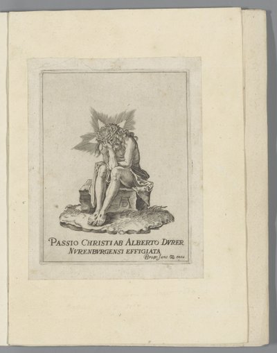 soğuk taş üzerinde İsa Küçük Tutku (dizi adı) Passio Christi Ab Alberto Durer Nurenburgensi Effigiata (nesne üzerinde seri başlığı) by Anonymous