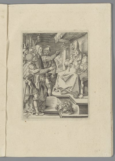 İsa voor Kajafas Kleine Passie (dizi adı) Nürnbergli Alberto Durer tarafından canlandırılan İsa
