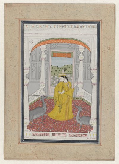 Bayan iki geyik ile by Anonymous