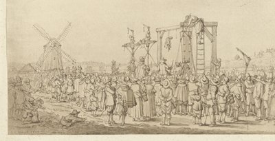 Ledenberg'in darağacına asılan tabutu, 1619 by Anonymous