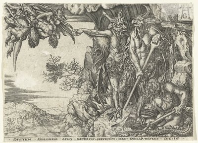 Zengin adam şeytanlar tarafından cehenneme götürüldü Lazarus ve Zengin Adam benzetmesi (dizi başlığı) by Anonymous
