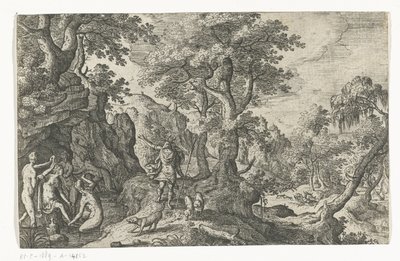 Diana ve Aktaeon Mitolojik ve İncil sahneleri içeren manzaralar (dizi adı) by Anonymous