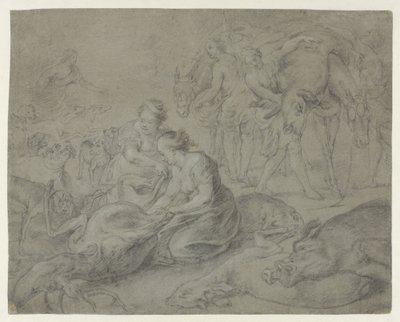 Avdan sonra Diana ve perileri by Anonymous