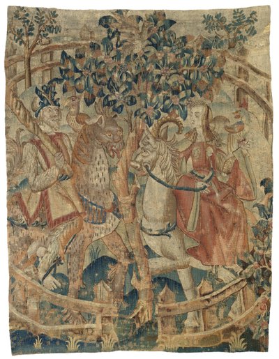 Özel bir bahçede vahşi bir adam ve kadın (parça) by Anonymous