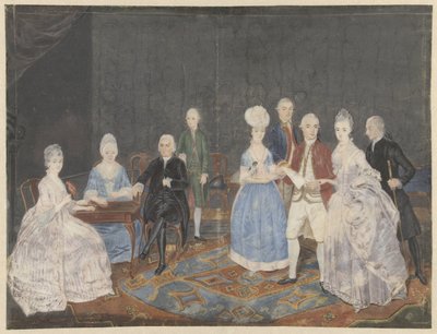 Dokuz kişilik aile grubu by Anonymous