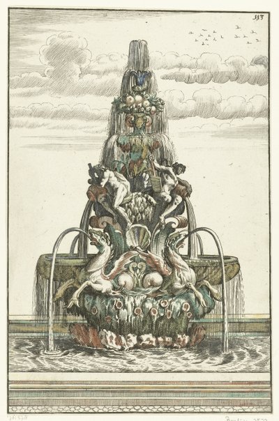 Piramit şeklinde çeşme Architectura Curiosa Nova (dizi adı) by Anonymous