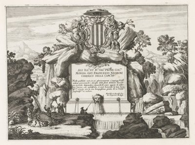 Giovanni Francesco Negroni tarafından özveri ve arması ile Çeşme Fontane delle ville di Frascati (dizi adı) Frascati Çeşmeleri (dizi adı) by Anonymous