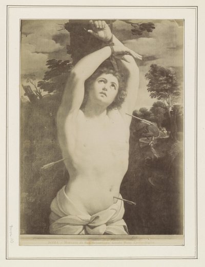 Guido Reni'nin Saint Sebastian ROMA - Martirio di San Sebastiano, Guido Reni'nin şehadetini betimleyen bir resminin fotoğraf reprodüksiyonu. Campidoglio (nesne üzerindeki başlık) by Anonymous