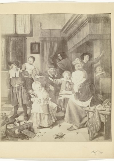Jan Steen tarafından Aziz Nikolaos Bayramı resminin fotoğraf reprodüksiyonu by Anonymous