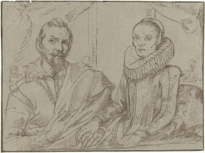 Frans Snijders ve eşi Margaretha de Vos by Anonymous