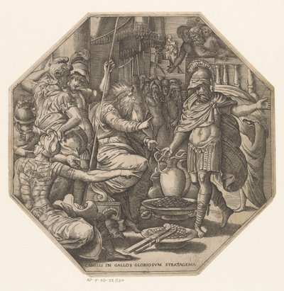 Furius Camillus voor een koning Galyalılarda Camillus
