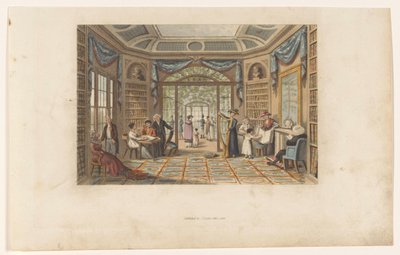 Bir kütüphanede şirket by Anonymous