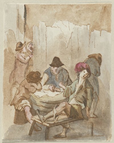 Bir duvarın önünde şirket by Anonymous