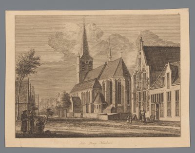 Nijkerk'in merkezindeki görünüm Nieukerk köyü (nesnedeki başlık) by Anonymous