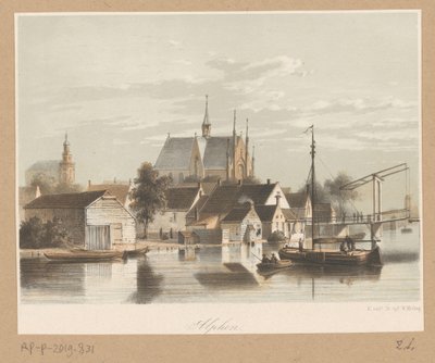 Alphen aan den Rijn Alphen'in görünümü (nesne üzerindeki başlık) by Anonymous