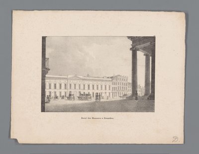 Brüksel Hotel des Monnaies à Bruxelles'in görünümü (nesne üzerindeki başlık) by Anonymous