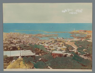 Cenova ve Lingurian Denizi manzarası, İtalya Panorama dal Ristorante Righi al Castellaccio (nesne üzerinde başlık) Genova (nesne üzerinde seri başlığı) by Anonymous