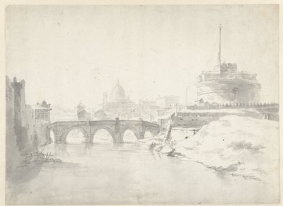 Roma'daki Castel Sant'Angelo'nun görünümü by Anonymous