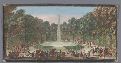 Versailles L'Obelisque Bahçesi'ndeki Fontaine de l'Obélisque'nin görünümü (nesne üzerindeki başlık) by Anonymous