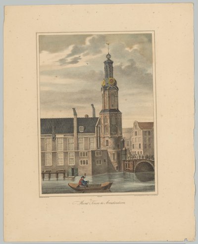 Amsterdam'daki Munttoren'in Görünümü Amsterdam'daki Munttoren (nesne üzerindeki başlık) Amsterdam Şehri'nin Altı Ana Kulesi'nin Görünümleri. 2. Cahier (dizi adı) by Anonymous