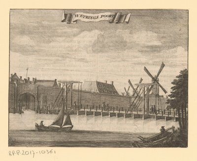 Amsterdam Werings Poort'taki Weteringpoort'un görünümü (nesne üzerindeki başlık) by Anonymous