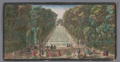 Château de Marly bahçesinin şelalelerinin görünümü Vue de la cascade de Marli (nesnedeki başlık) by Anonymous
