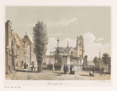Dordrecht'teki liman manzarası by Anonymous