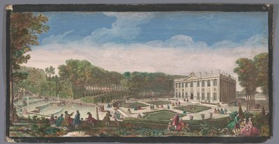 Château de Marly bahçesinin küçük parterinin görünümü Vue du Chateau de Marli du cote du petit parterre (nesne üzerindeki başlık) by Anonymous