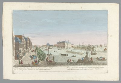 Gezicht op het Admiraliteitsmagazijn te Amsterdam Amsterdam