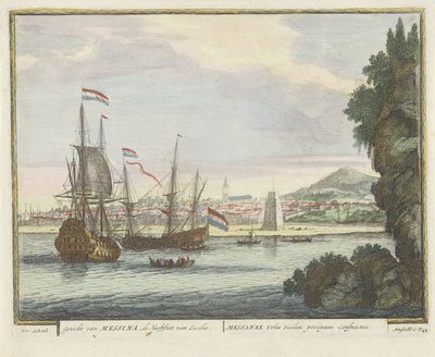 Messina şehrinin sudan görünümü Dünyadaki şehirlerin profilleri (dizi başlığı) by Anonymous
