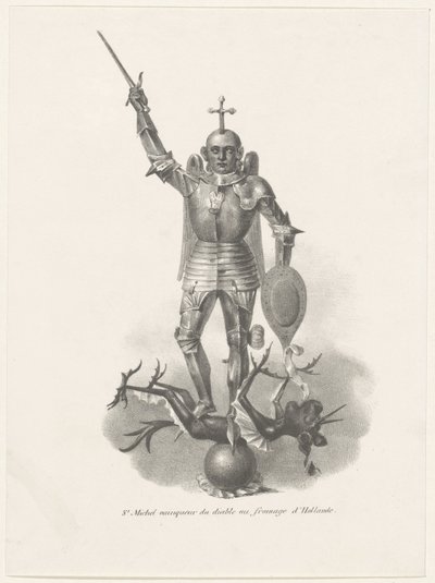 Saint Michael şeytanı Hollanda peyniriyle fetheder, 1830 St. Michel vainqueur du diable au fromage d