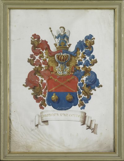 Jacob Feitama'nın karısı Susanna van Collen'in (1692-1745) arması by Anonymous