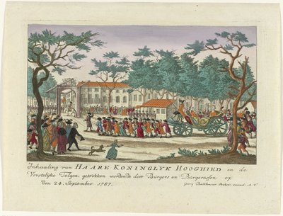 Orange Prensesi ve Çocukların Sollanması, 1787 Haare Koninglyk Hooghied ve Royal Scions
