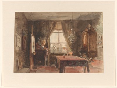 Bir resim stüdyosunun içi by Anonymous