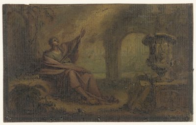 John, Patmos'ta (?) by Anonymous