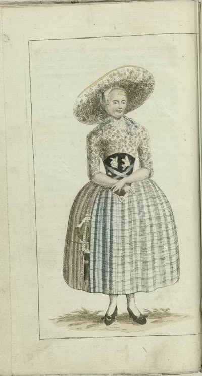 Moda ve Lezzet Dolabı 1791, pl. II: Zuidbeveland Çiftçinin Kızı by Anonymous
