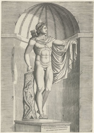 Niş içinde klasik heykel Apollo Belvedere by Anonymous