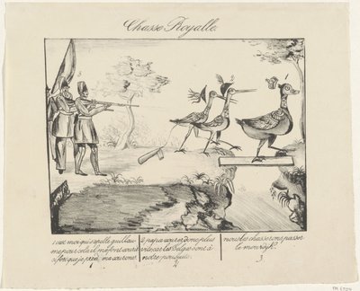 Kraliyet yat, 1830 Chasse Royalle (nesne üzerindeki başlık) by Anonymous