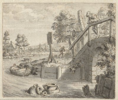 Jean de la Fontaine'in Masallarının bir baskısı için İllüstrasyonlar için Sürahi ve Kazan Tasarımları (serinin adı) by Anonymous