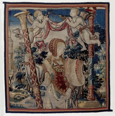 Chastity with Two Putti, The Triumph of Chastity Over Love'dan Fragman Petrarch'ın Zaferleri (dizi başlığı) by Anonymous