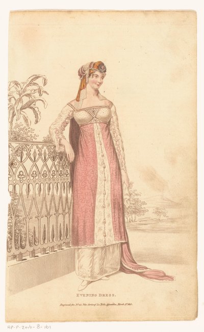 La Belle Assemblee, 1 Mart 1813, No. 42 (Yeni Seri): Abiye by Anonymous