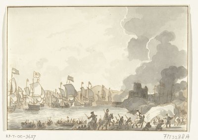 İngiliz ve Hollanda Filolarının Cadiz'e Çıkarması, 1702 by Anonymous