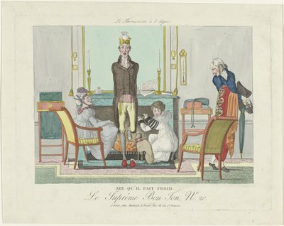 Le Supreme Bon Ton, 8 Derece Termometre, 1800-1815, No. 20: Evet, hava soğuk. by Anonymous
