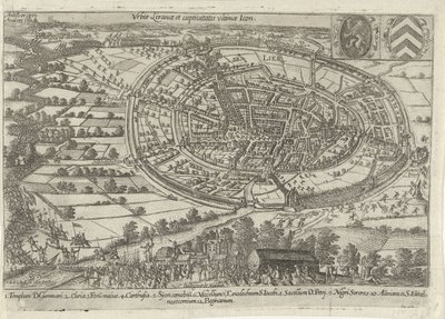 Hollanda ordusu tarafından yakalanan ve terk edilen Lier, 1595 Urbis Liranae et captivitatis ultimae Simge (nesne üzerindeki başlık) by Anonymous