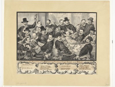Handboogdoelen subaylarının Amsterdam'daki yemeği, 1586 by Anonymous