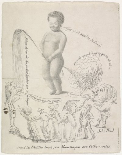 Manneken Pis havai fişek patlatıyor, 1820 Grand feu d
